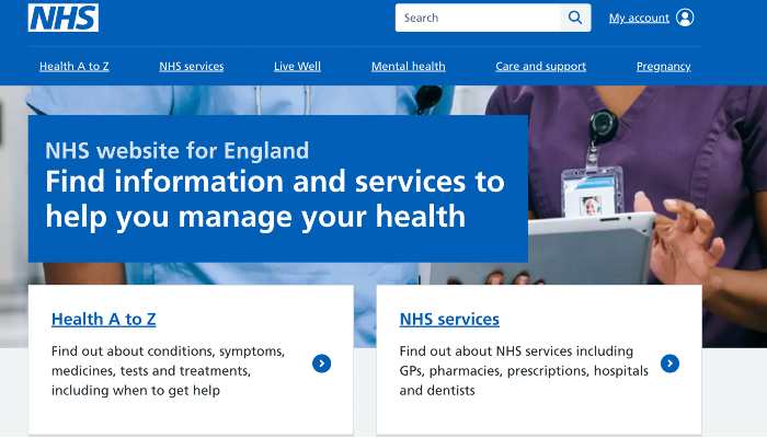 NHS website